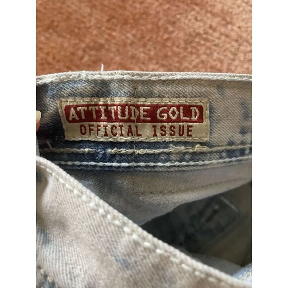 Attitude Gold AG Men’s Shorts Brooklyn Fit Blue Slim Distressed Size 36 - Picture 2 of 11